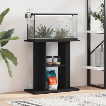 Suport pentru acvariu, negru, 60x30x60 cm, lemn prelucrat - Img 1