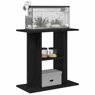 Suport pentru acvariu Stejar negru 60x30x60 cm lemn prelucrat - Img 4
