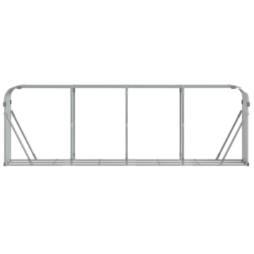 Suport pentru bușteni, argintiu, 300x45x100 cm, oțel galvanizat - Img 4