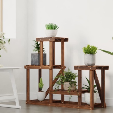 Suport pentru flori, 90x25x73,5 cm, lemn masiv de brad - Img 3