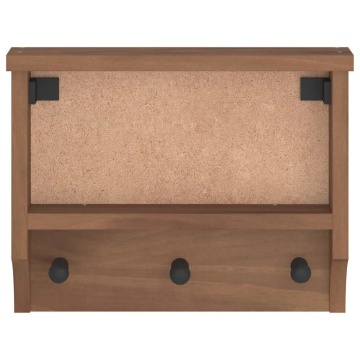 Suport pentru haine SANDNES 45x12x35 cm, lemn masiv de pin - Img 8