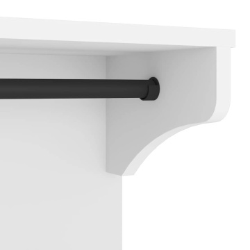 Suport pentru haine SANDNES alb 43x30x42 cm lemn masiv de pin - Img 7