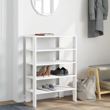 Suport pentru încălțăminte alb 61x32x87,5 cm lemn prelucrat - Img 3