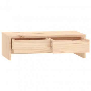 Suport pentru monitor, 50x27x15 cm, lemn masiv de pin - Img 5
