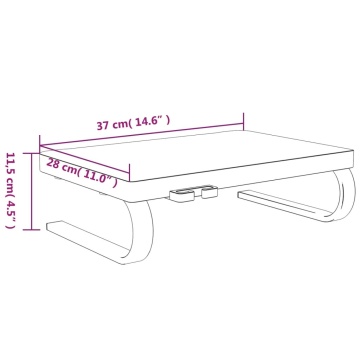 Suport pentru monitor, negru, 37x28x11,5 cm - Img 6