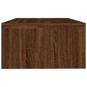 Suport pentru monitor stejar maro 42x24x13 cm lemn prelucrat - Img 7