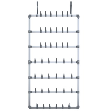 Suport pentru pantofi suspendat, argintiu, 66x13x139 cm - Img 3