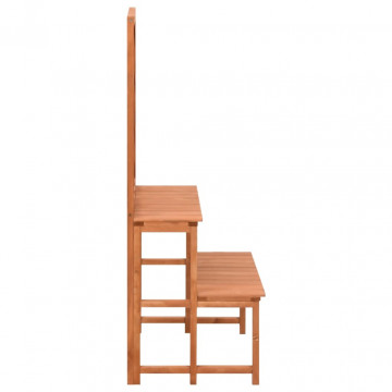 Suport plante cu spalier, 70x42x115 cm, lemn masiv de brad - Img 3