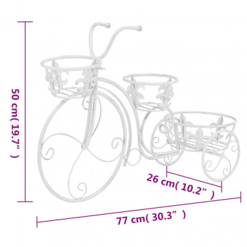 Suport plante în formă de bicicletă, metal, în stil vintage - Img 7