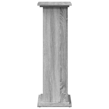 Suport prezentare cu depozitare sonoma gri 31x30x90 cm lemn - Img 6