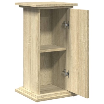 Suport prezentare cu depozitare sonoma stejar 31x30x60 cm lemn - Img 5