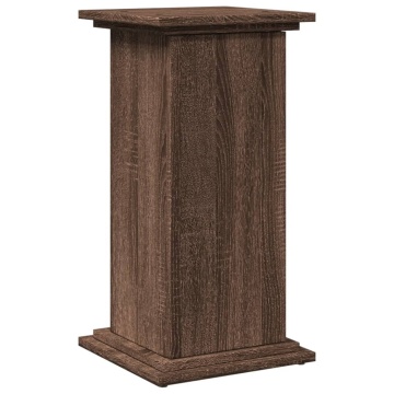 Suport prezentare cu depozitare stejar maro 31x30x60 cm lemn - Img 2