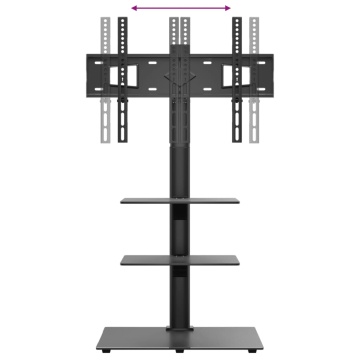 Suport TV pe colț cu 3 niveluri pentru 32-65 inch, negru - Img 6