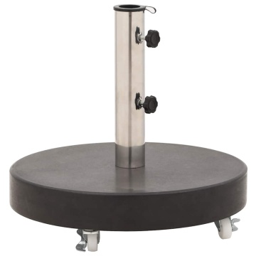 Suport umbrelă de soare, negru, 30 kg, granit, rotund - Img 2