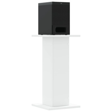 Suporturi difuzoare, 2 buc., alb, 30x30x60 cm, lemn prelucrat - Img 3
