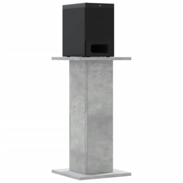Suporturi difuzoare 2 buc. gri beton 30x30x60 cm lemn prelucrat - Img 3