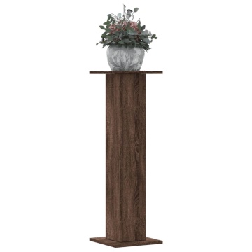Suporturi plante 2 buc. stejar maro 30x30x95 cm lemn prelucrat - Img 1