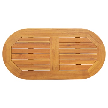 Suprafață Ovală din Lemn Solid de Acacia 80x40x2 cm - Img 2