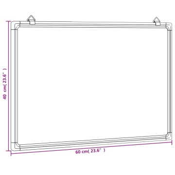 Tablă magnetică, alb, 60x40x1,7 cm, aluminiu - Img 5