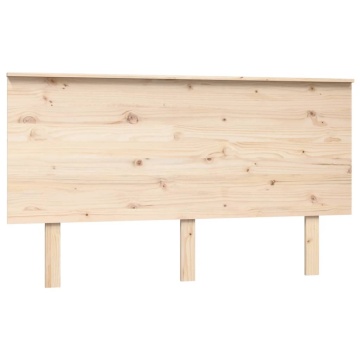 Tăblie de pat, 144x6x82,5 cm, lemn masiv de pin - Img 2