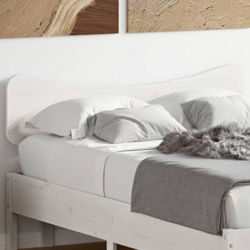 Tăblie de pat, alb, 135 cm, lemn masiv de pin - Img 1