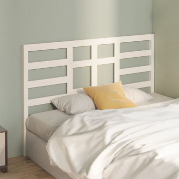 Tăblie de pat, alb, 146x4x104 cm, lemn masiv de pin - Img 3