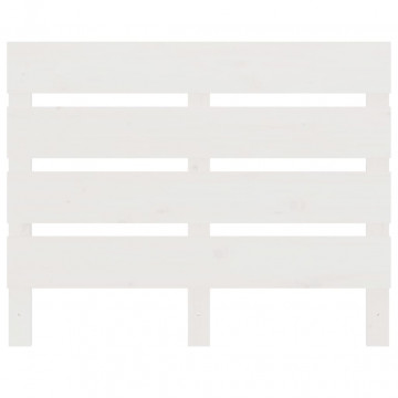 Tăblie de pat, alb, 75x3x80 cm, lemn masiv de pin - Img 3