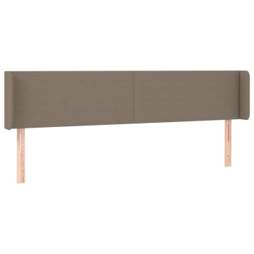 Tăblie de pat cu aripioare gri taupe 183x16x78/88 cm textil - Img 2