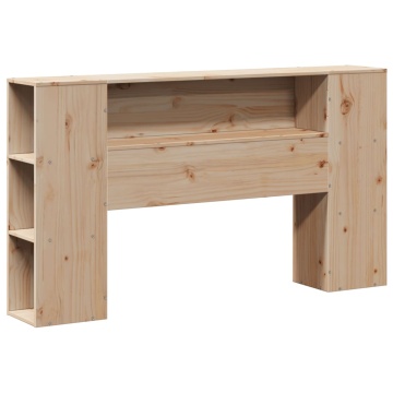 Tăblie de pat cu depozitare, 120 cm, lemn masiv de pin - Img 3