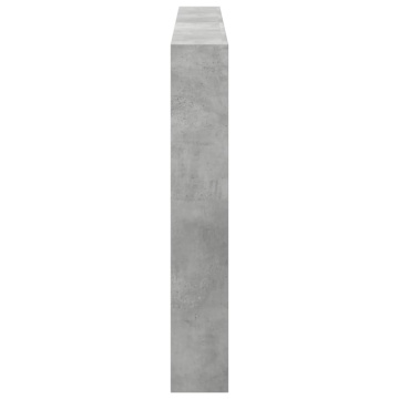 Tăblie de pat cu dulap și LED, gri beton, 180x17x102 cm - Img 6