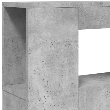 Tăblie de pat cu LED, gri beton, 200x18,5x103,5 cm, lemn - Img 6