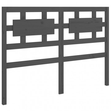 Tăblie de pat, gri, 145,5x4x100 cm, lemn masiv de pin - Img 2