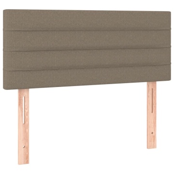 Tăblie de pat, gri taupe, 100x5x78/88 cm, textil - Img 2