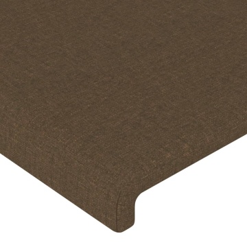 Tăblie de pat, maro închis, 90x5x78/88 cm, textil - Img 4