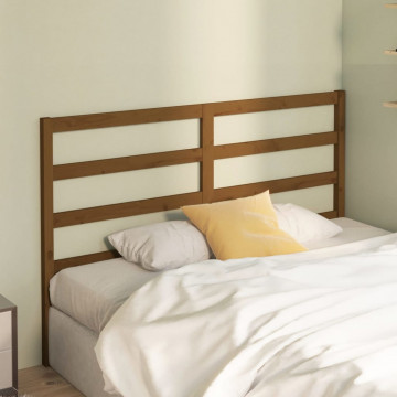 Tăblie de pat, maro miere, 146x4x100 cm, lemn masiv de pin - Img 3