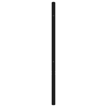 Tăblie de pat metalică, negru, 140 cm - Img 7