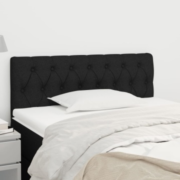 Tăblie de pat, negru, 100x7x78/88 cm, textil - Img 1