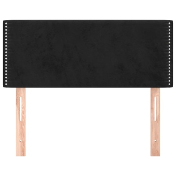 Tăblie de pat, negru, 90x5x78/88 cm, catifea - Img 3