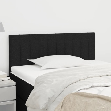 Tăblie de pat, negru, 90x5x78/88 cm, textil - Img 1