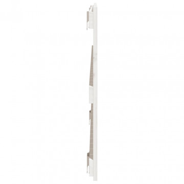 Tăblie de pat pentru perete, alb, 127,5x3x60 cm, lemn masiv pin - Img 8