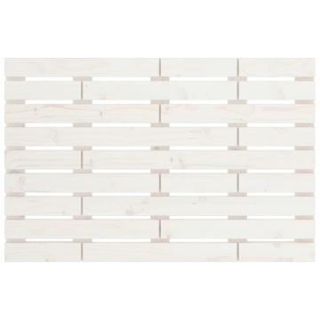 Tăblie de pat pentru perete, alb, 96x3x63 cm, lemn masiv pin - Img 4