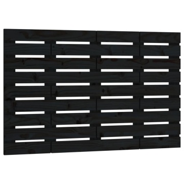 Tăblie de pat pentru perete, negru, 96x3x63 cm, lemn masiv pin - Img 2