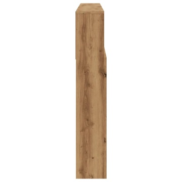 Tăblie pat dulap stejar artizanal 180x19x103,5cm lemn prelucrat - Img 8