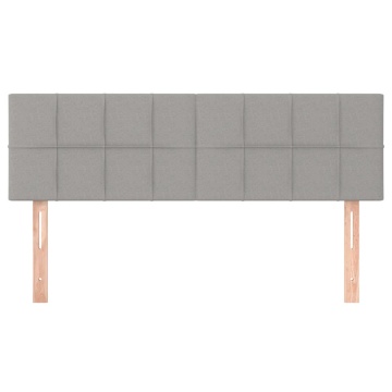 Tăblii de pat, 2 buc., gri deschis, 72x5x78/88 cm, textil - Img 3