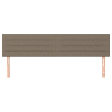 Tăblii de pat, 2 buc, gri taupe, 100x5x78/88 cm, textil - Img 3