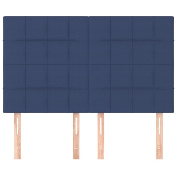 Tăblii de pat, 4 buc, albastru, 72x5x78/88 cm, textil - Img 3