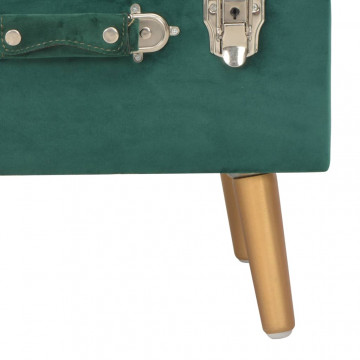 Taburet de depozitare, verde, 40 cm, catifea - Img 5
