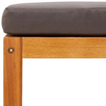 Taburet de grădină cu pernă, 65x65x29 cm, lemn masiv acacia - Img 6