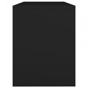 Taburet de toaletă, negru, 70x35x45 cm, lemn prelucrat - Img 5