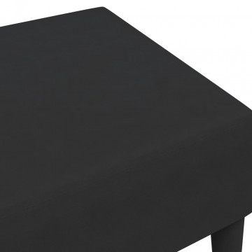 Taburet, negru, 77x55x31 cm, catifea - Img 5